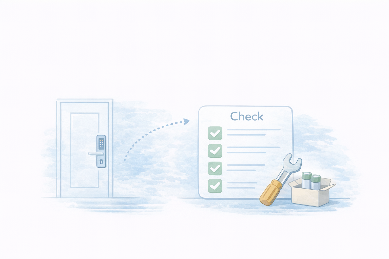 玄関最小構成の設置手順（チェックリスト）（図解）